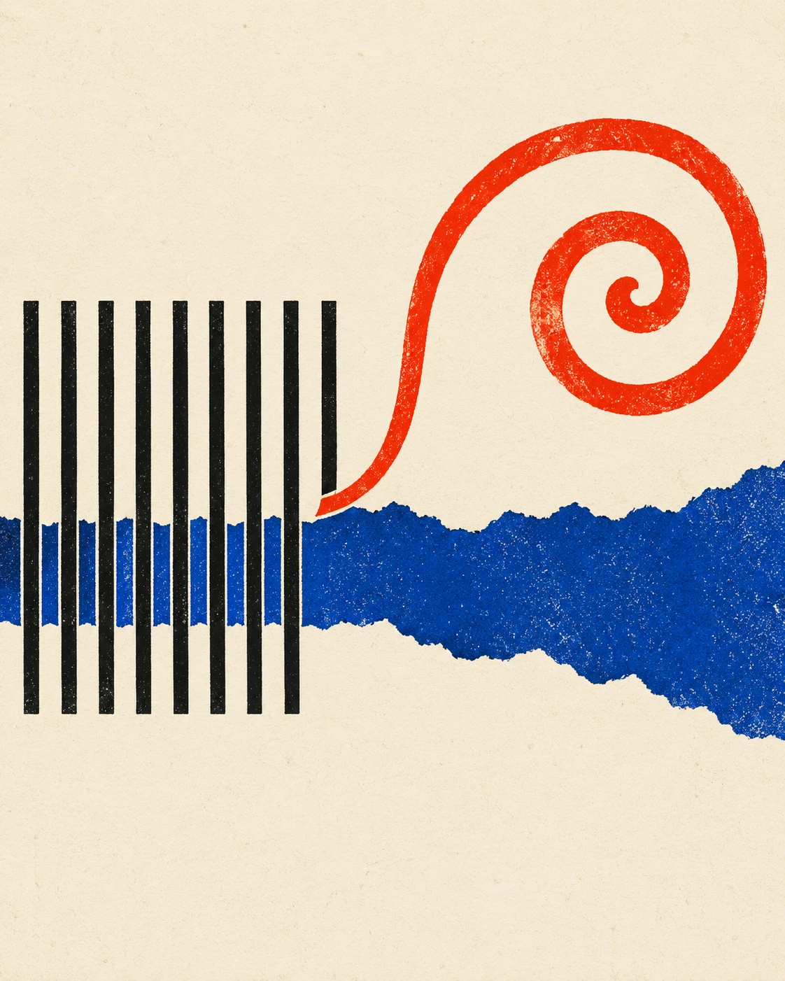 Conceptual illustration for The blue stop sign.