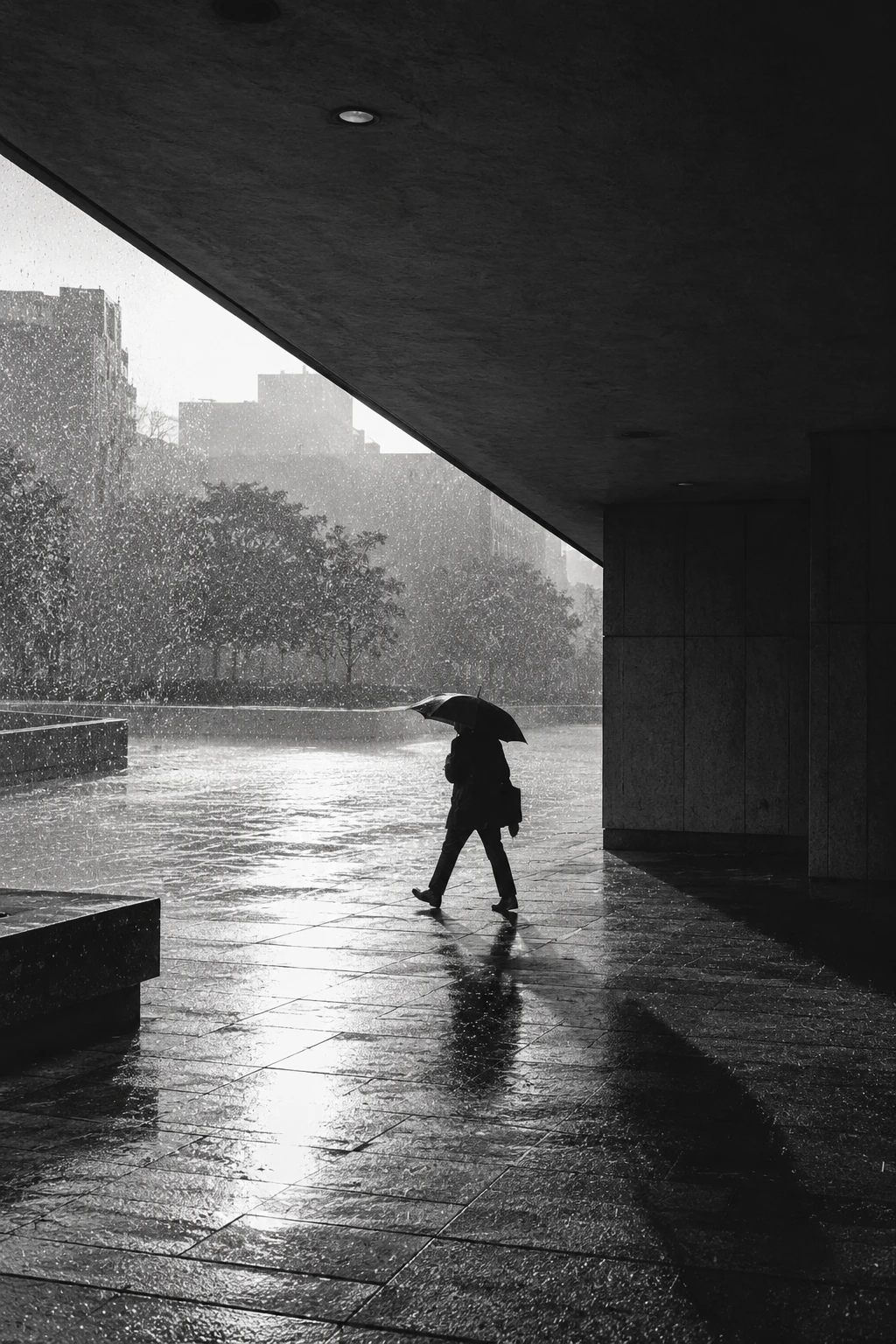 AI-assisted photographic study — street