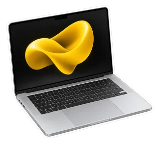 3D macbook pro sticker